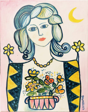 "RITRATTO DI DONNA CON FIORI"